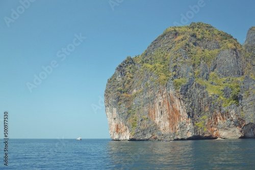 Created cliffs over the sea of ​​phuket, thailand