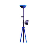 Theodolite or tacheometer geodetic equipment on tripod, flat vector isolated.