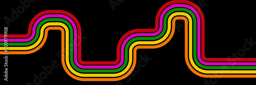 retro vintage 70s style stripes background banner. shapes vector design graphic 1970s retro background. abstract stylish 70s era line vector illustration