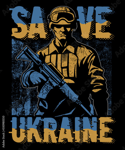 Save Ukraine T-Shirt Design. 