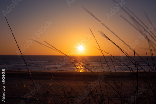 Zandvoort  Nordsee  Sonnenuntergang  D  nen