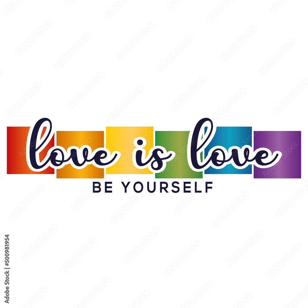 Isolated love is love lgbt pride vector illustration