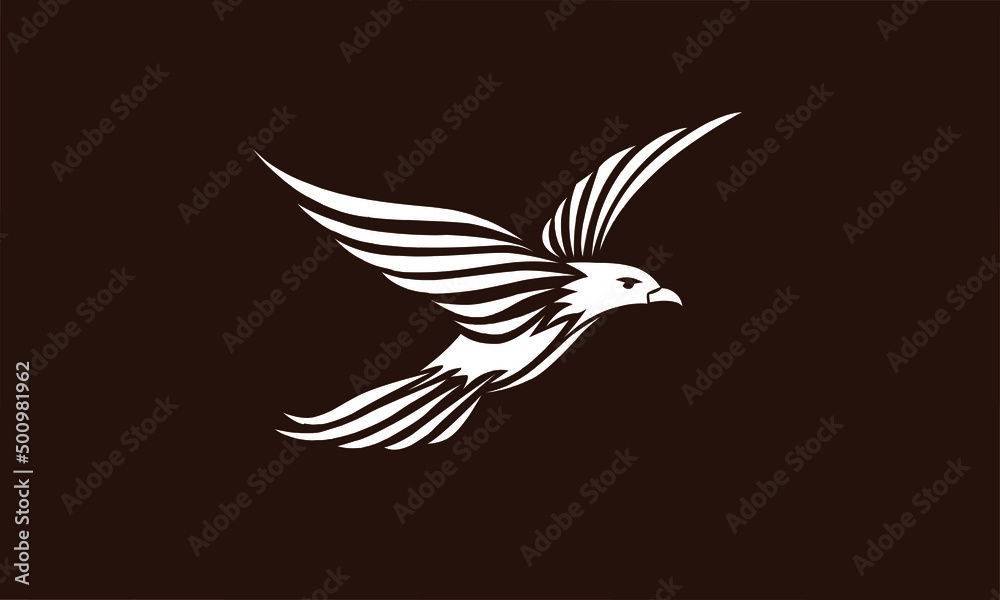 Fototapeta premium initials alphabet logo icon vector Bird