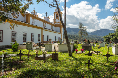 church in the city of Tiradentes, State of Minas Gerais, Brazil