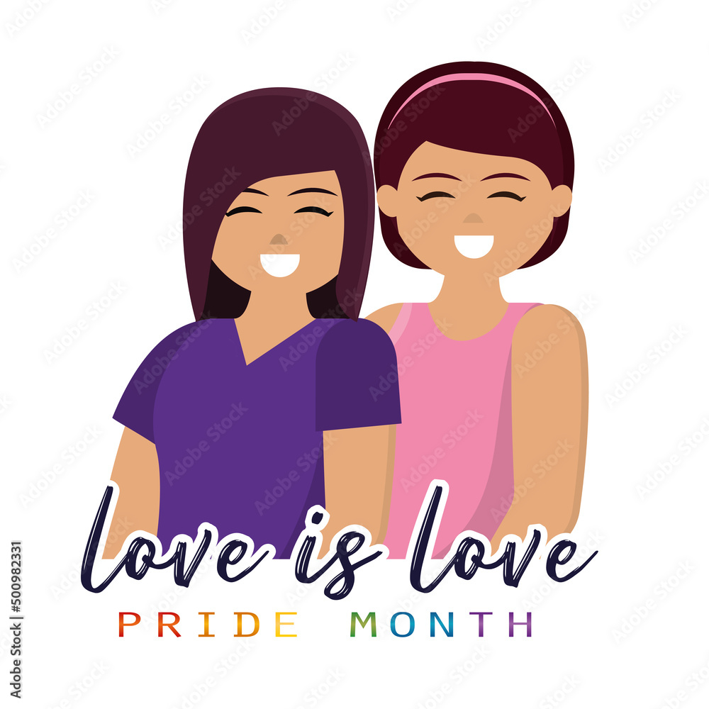 Isolated women lgbt pride vector illustration Isolated women lgbt pride vector illustration