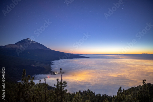 фотографія stars at night in el teide tenerife
