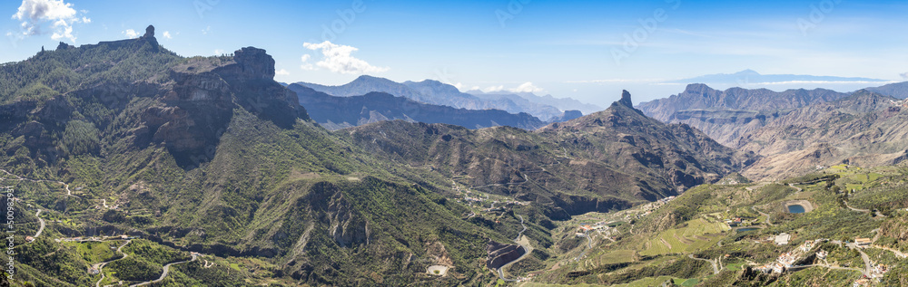 Degollada de Becerra viewpoint in Grand Canary island, Spain.