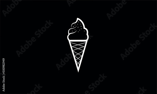 initials alphabet logo icon vector Ice cream