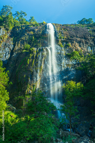 Exiting view of waterfall in Sri Lanka