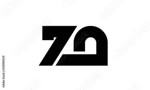 initials alphabet logo icon vector ZA AZ photo