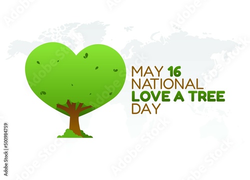 vector graphic of national love a tree day good for national love a tree day celebration. flat design. flyer design.flat illustration.