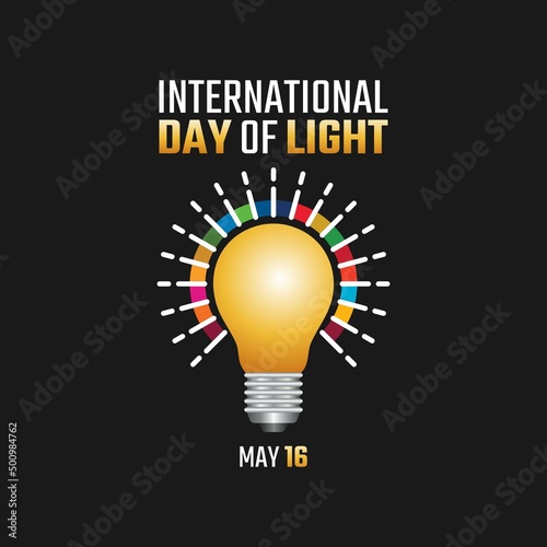 vector graphic of international day of light good for international day of light celebration. flat design. flyer design.flat illustration.