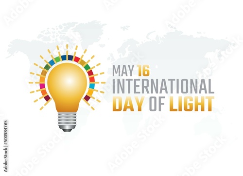 vector graphic of international day of light good for international day of light celebration. flat design. flyer design.flat illustration.