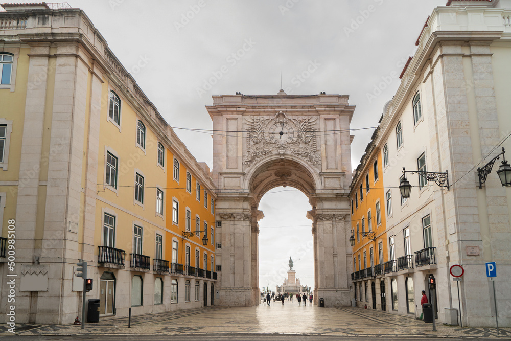 Rua Augusta Arch in Lisbon, Portugal