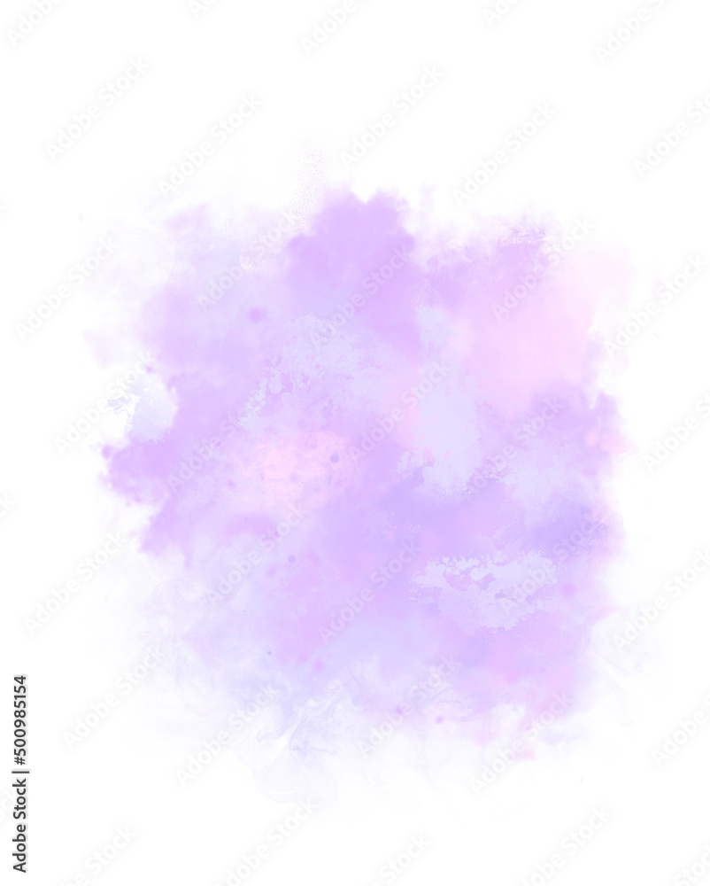 Pink purple colors mix watercolor splash on paper use as background.