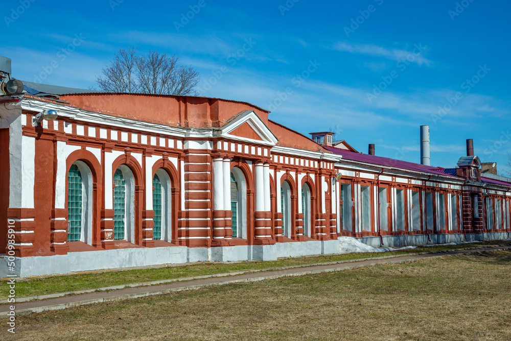 The building of the old factory of Aviation Engine Building and Repair named after A.V. Ignatiev. Gatchina
