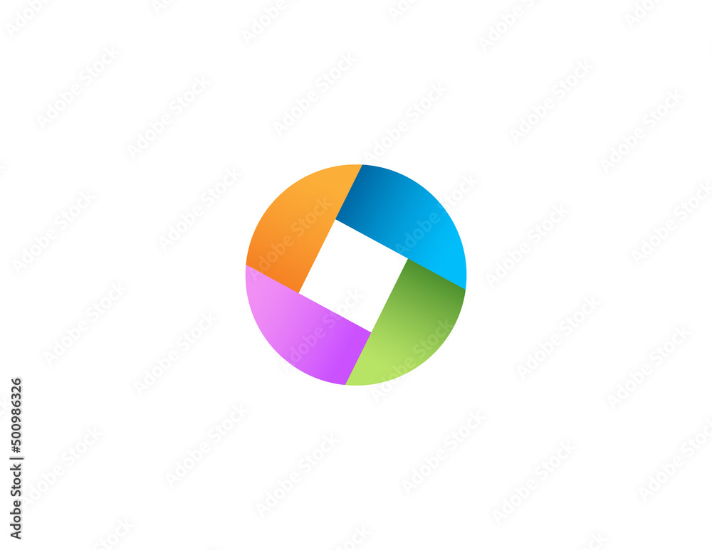 Fototapeta premium ball isolated on white, color full ball logo, sports logo, logo design modern logo, circle logo, colorful logo,