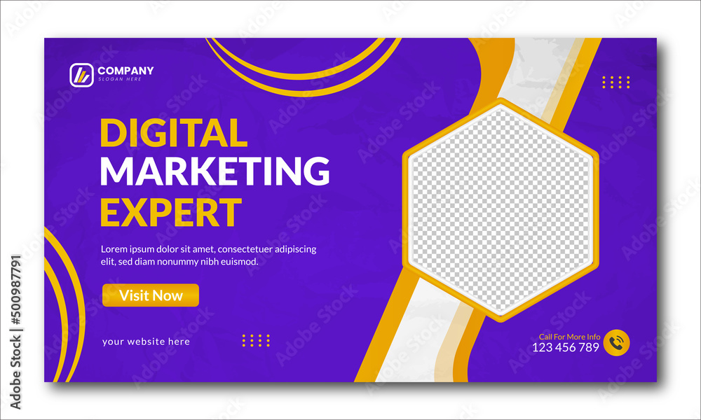 Digital marketing social media banner and cover design, social media