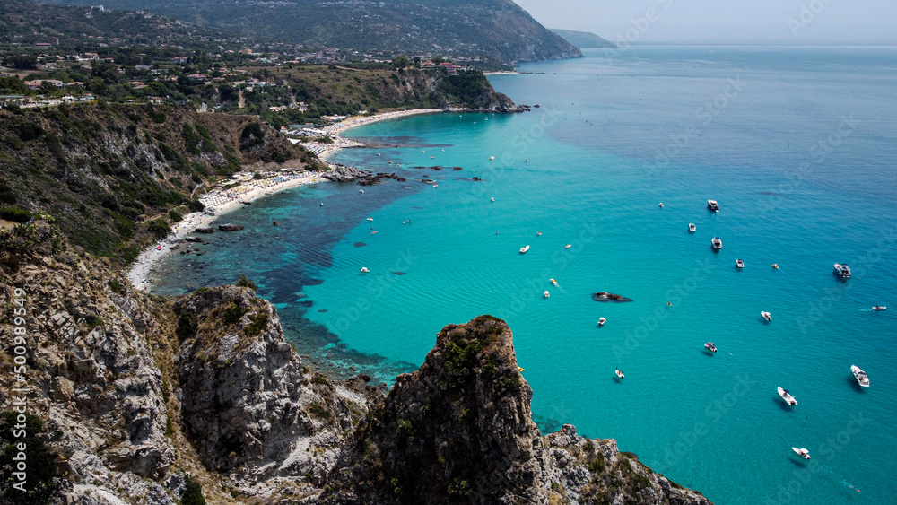 Capo Vaticano, Calabria (Italy).
Seaside of the beautiful Southern Italy.
Drone photography.
