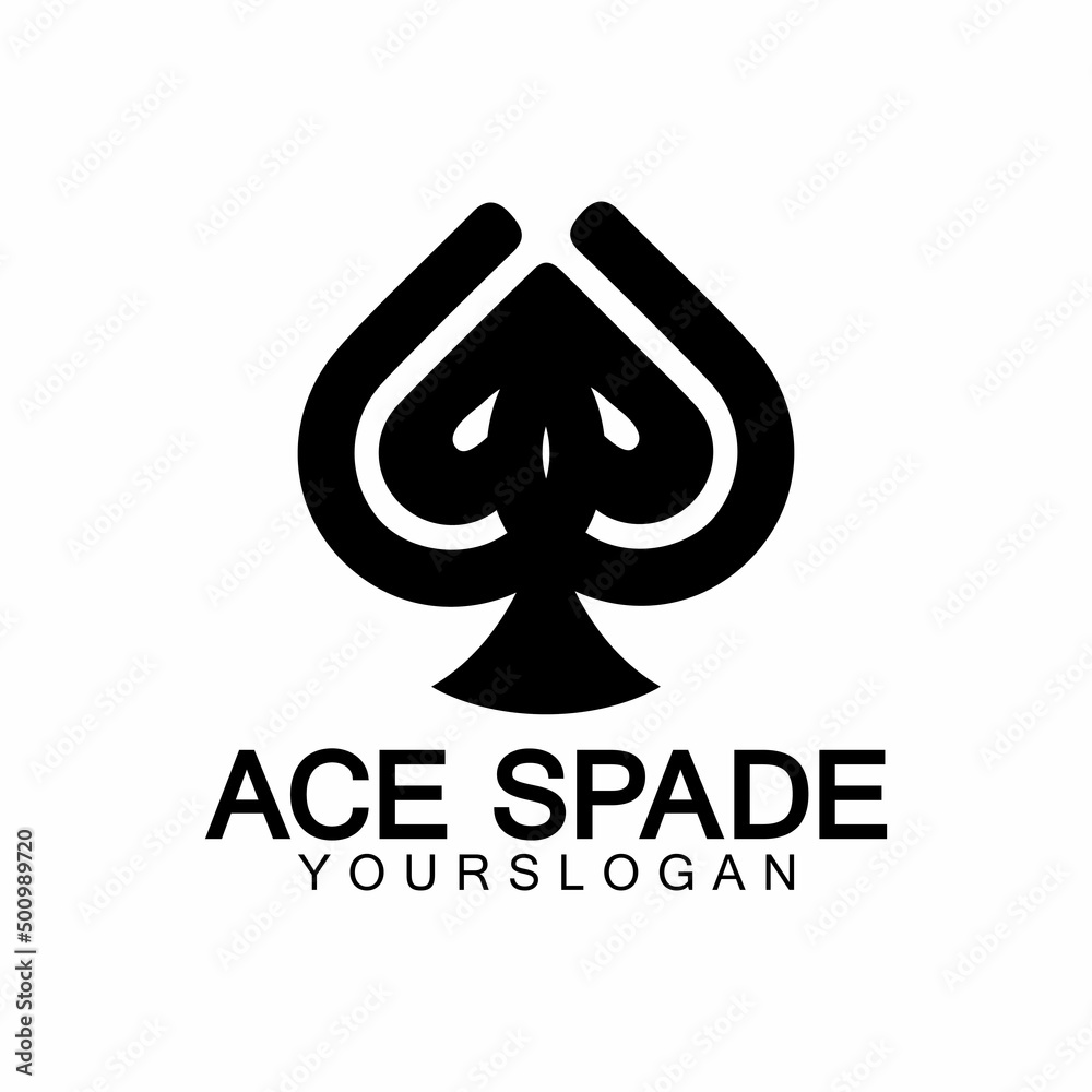 Ace of Spades icon logo design. Flat related icon for web and mobile ...