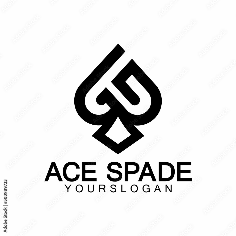Ace of Spades icon logo design. Flat related icon for web and mobile applications. It can be used as - logo, pictogram, icon, infographic element. Illustration. Ace of Spades icon logo design. Flat related icon for web and mobile applications. It can be used as - logo, pictogram, icon, infographic element. Illustration.