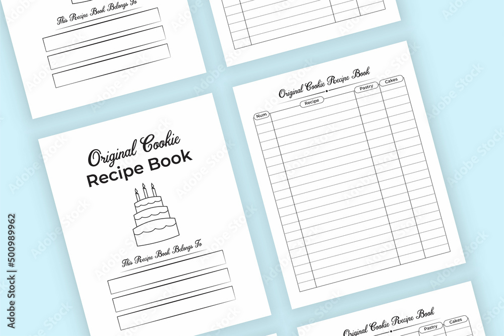 Cookie recipe KDP interior log book. Cookie-making journal and cake recipe tracker template. KDP interior notebook. Cookie recipe information tracker and cake ingredients checker. Cookie recipe KDP interior log book. Cookie-making journal and cake recipe tracker template. KDP interior notebook. Cookie recipe information tracker and cake ingredients checker.