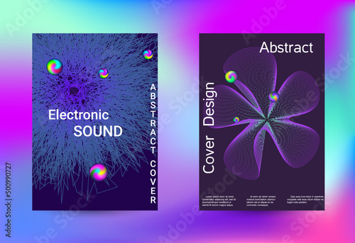 Minimum coverage of a vector. Cover design. Set of modern abstract musical backgrounds. Sound flyer for creating a fashionable cover, banner, poster, booklet...