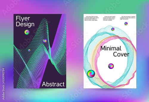 Minimum coverage of a vector. Cover design. Set of modern abstract musical backgrounds. Sound flyer for creating a fashionable cover, banner, poster, booklet...