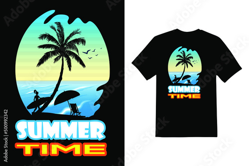 Summer T-shirt design eps file
