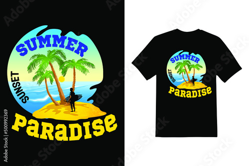 Summer T-shirt design eps file