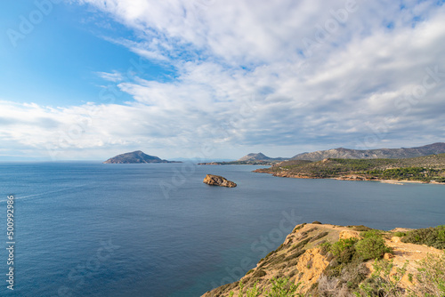Cape Sounion, Aegean Sea, Greece. photo