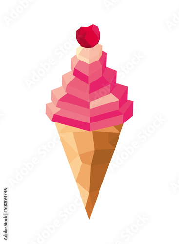 ice cream low poly