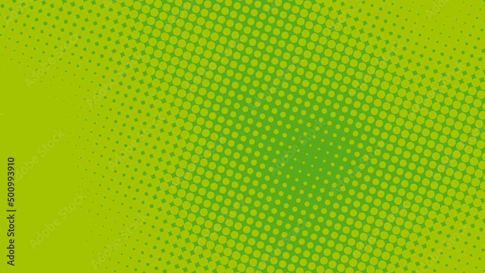 Fun green pop art comics book background with dotted halftone design. Retro superhero backdrop, vector illustration eps10 Fun green pop art comics book background with dotted halftone design. Retro superhero backdrop, vector illustration eps10