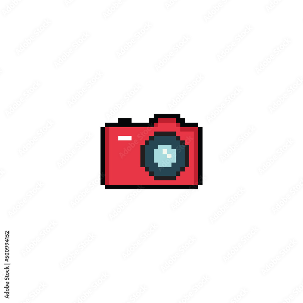 pixel camera icon vector pixel art for 8 bit game Stock Vector | Adobe ...