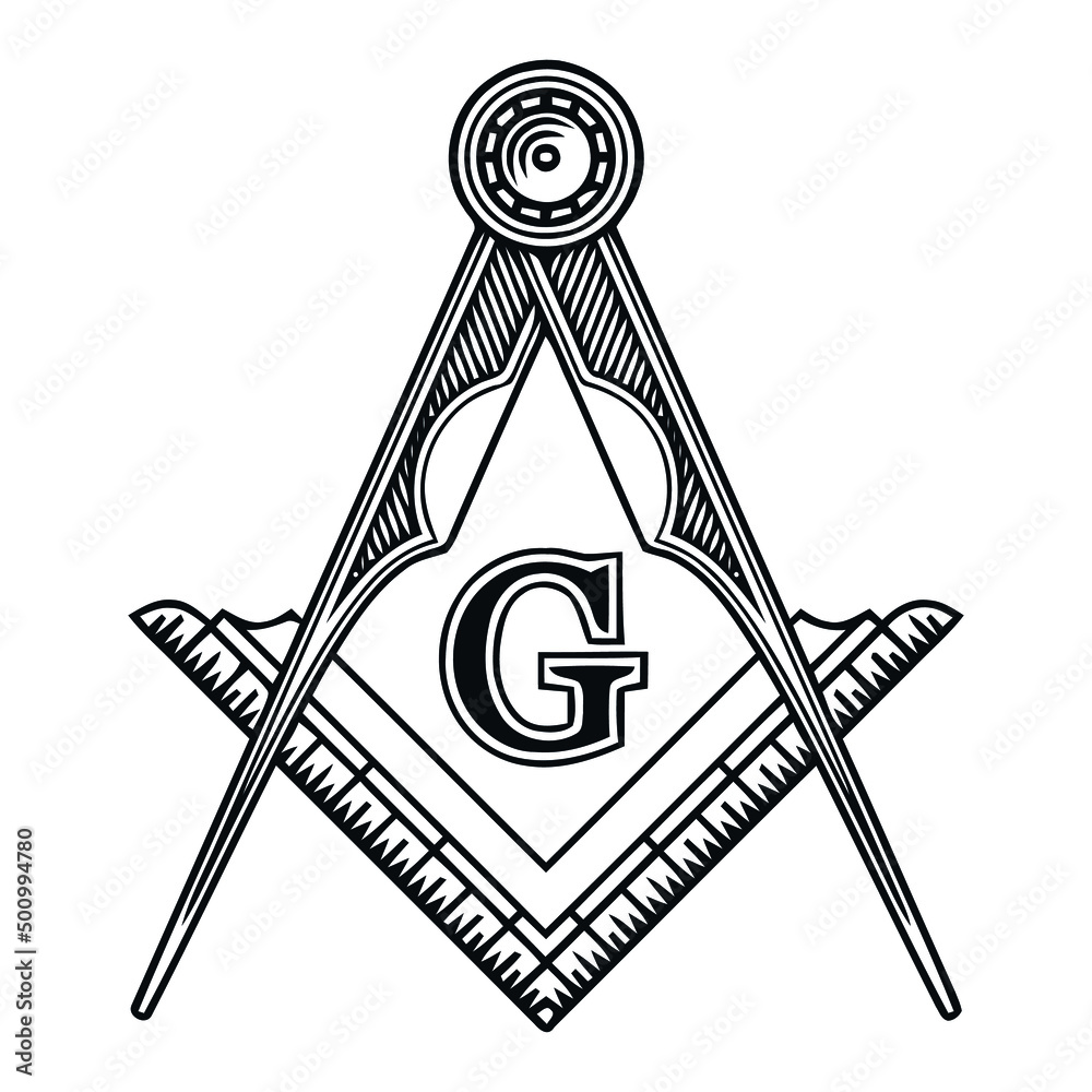 Masonic Freemasonry Emblem Icon Logo.eps
 - obrazy, fototapety, plakaty 