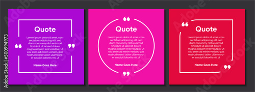 Creative Quote Template,  Testimonial, Infographic Template Editable Vector Illustration 