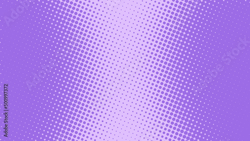 Fotografie, Obraz Fun purple pop art comics book background with dotted halftone design