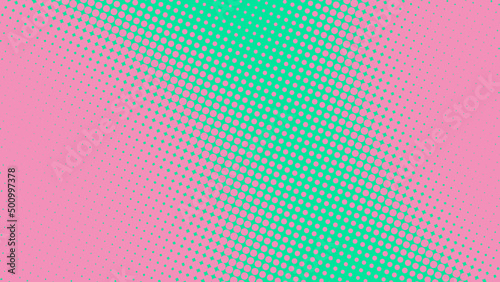 Superhero pop art background green and pink color in retro comic book style, fun dotted background, vector illustration eps10