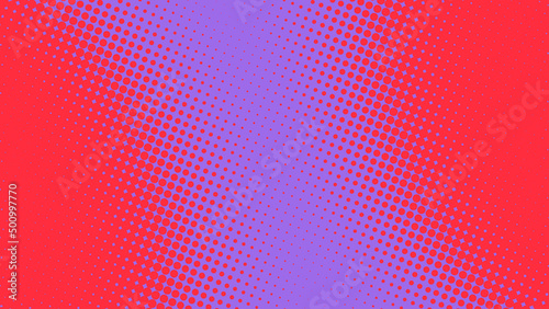 Bright magenta and purple pop art background in retro comics book style. Cartoon superhero background with halftone dots gradient, vector illustration eps10