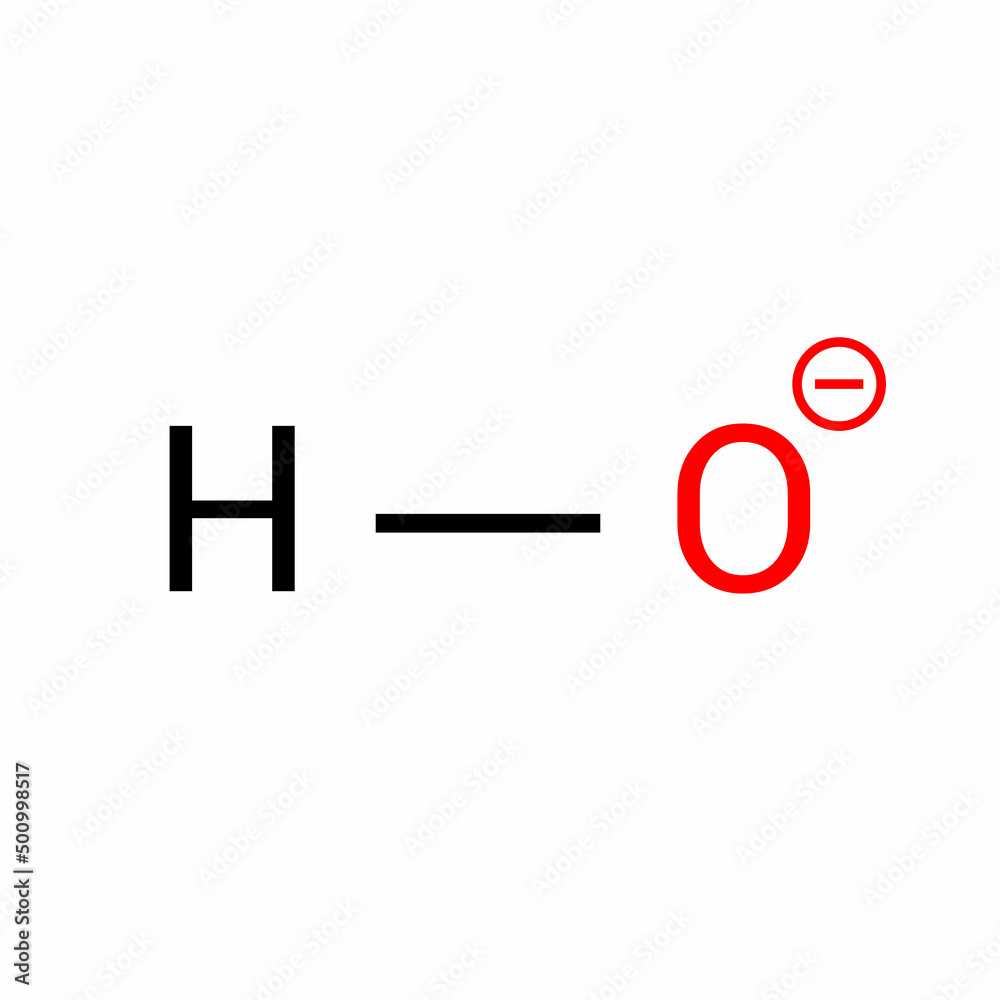 chemical structure of hydroxide anion (HO) chemical structure of hydroxide anion (HO)