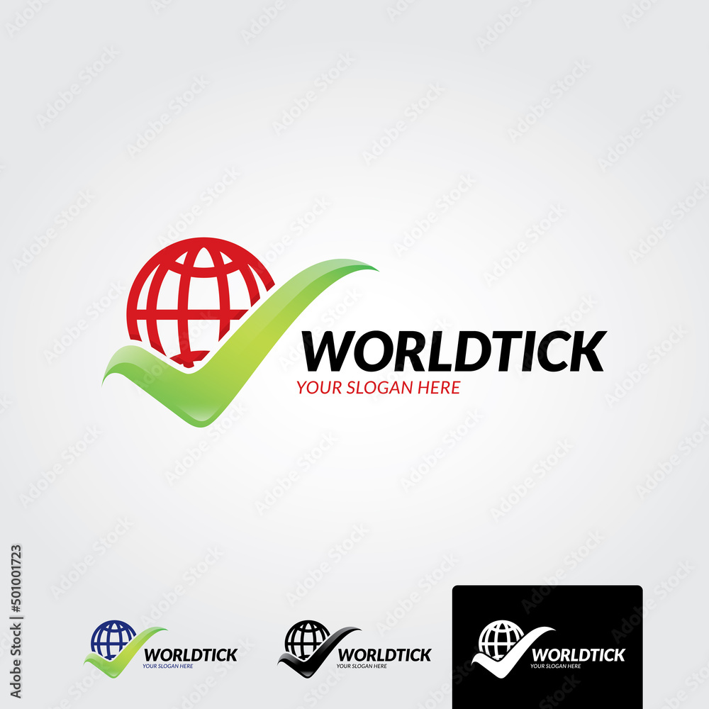 World tick logo template - vector