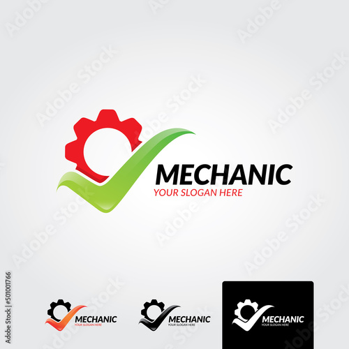 Gear logo template - vector