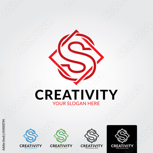 Letter s logo template - vector