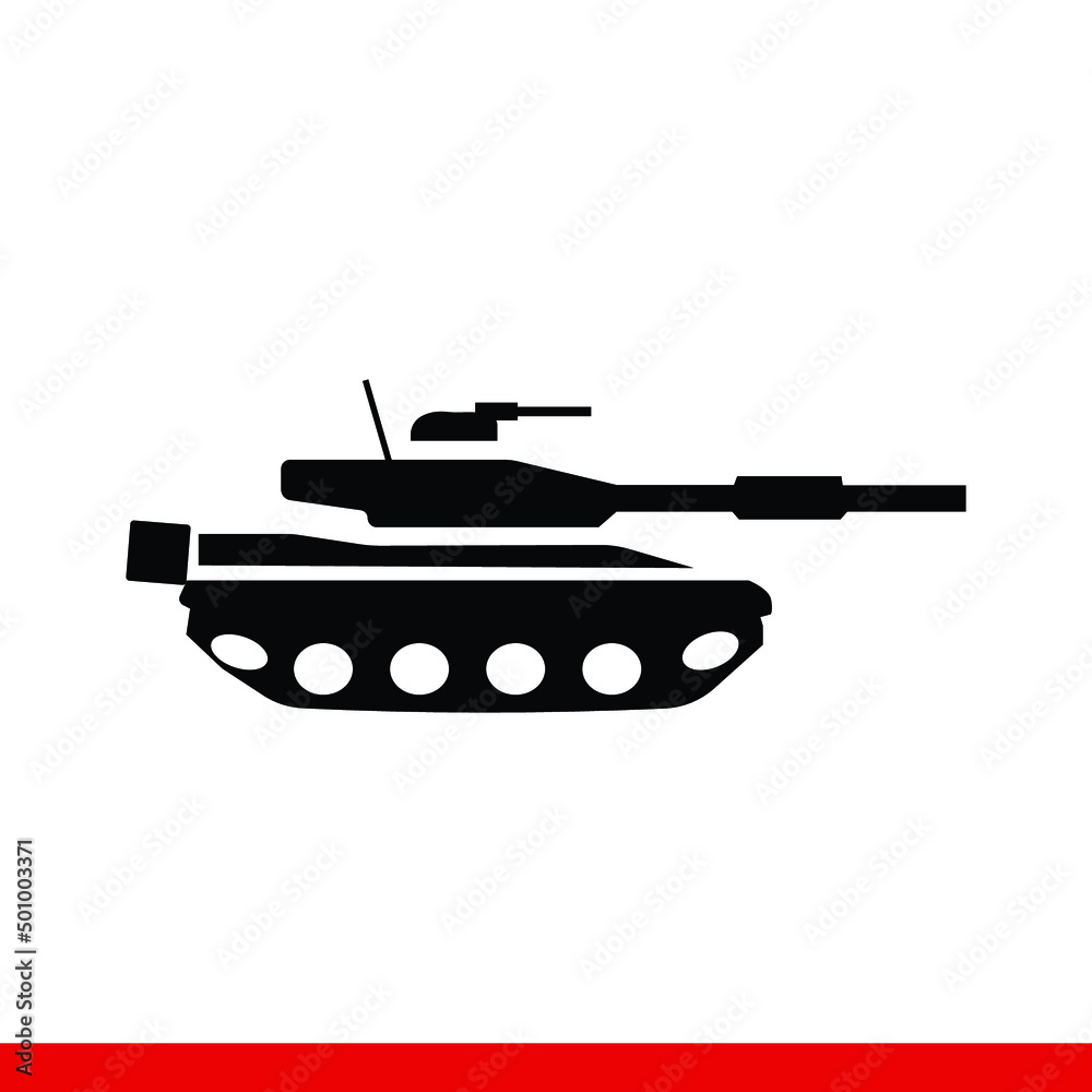 Military tank sign illustration. Vector. Black icon on white background. Military tank sign illustration. Vector. Black icon on white background.