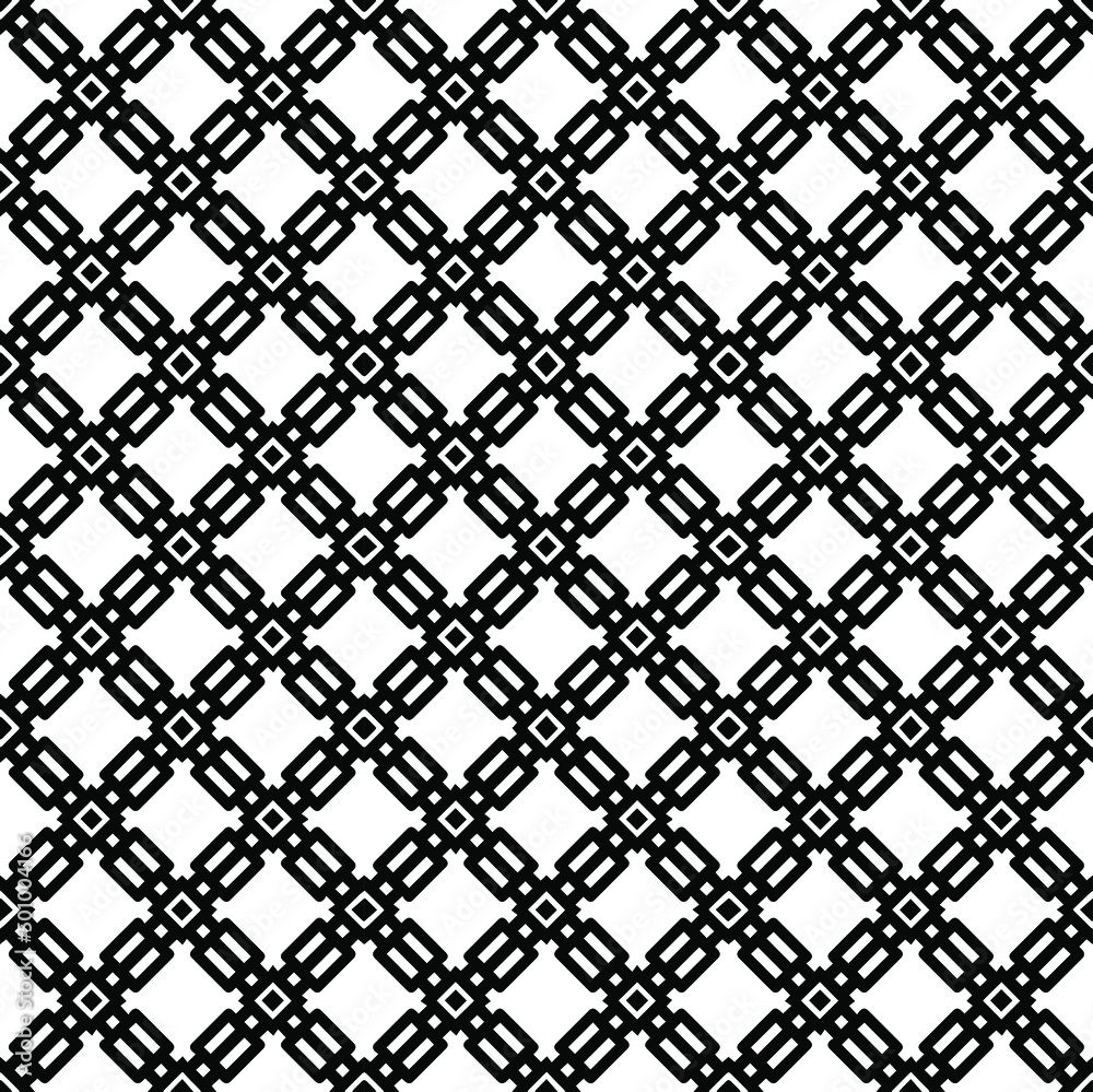 Black and white seamless pattern texture. Greyscale ornamental graphic design. Mosaic ornaments. Pattern template. Vector illustration. EPS10. Black and white seamless pattern texture. Greyscale ornamental graphic design. Mosaic ornaments. Pattern template. Vector illustration. EPS10.