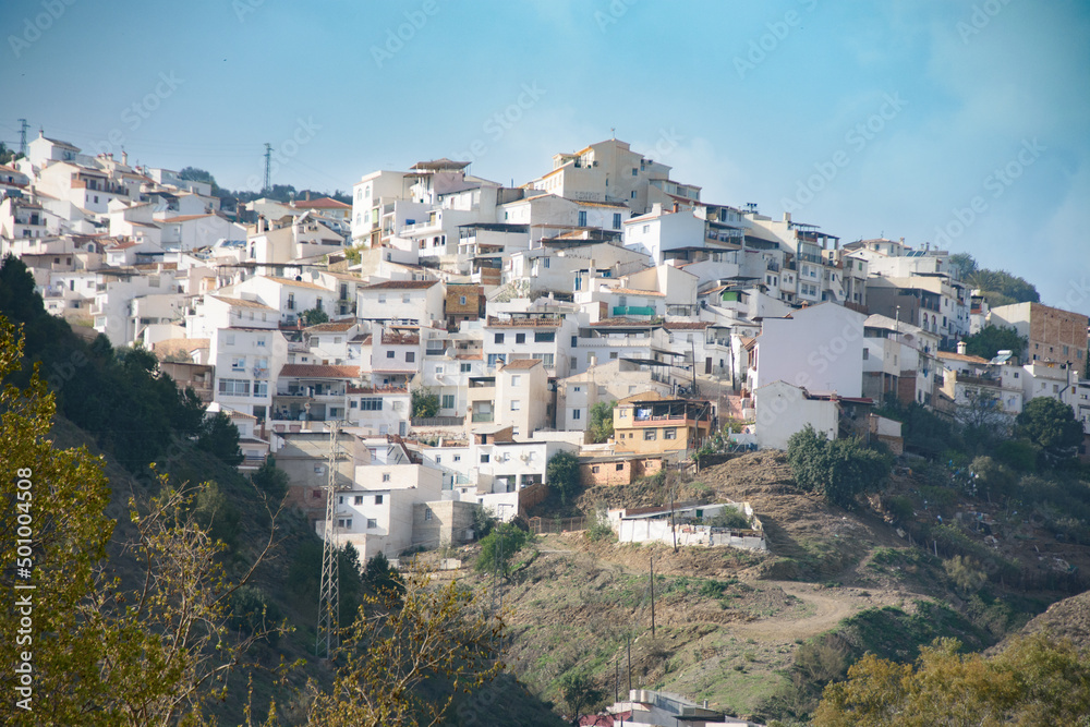 View of the Old Town of Alora in Andalusia, Spain