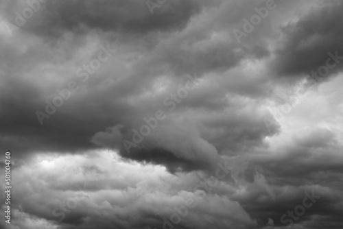 Grey storm clouds in sky