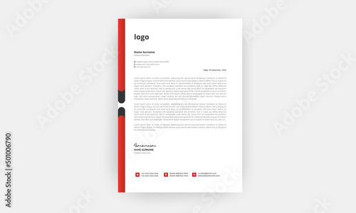 Professional business style letterhead template design