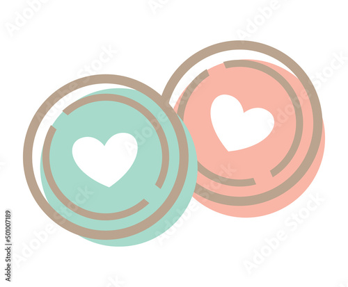 Love Coins with Hearts in the Middle