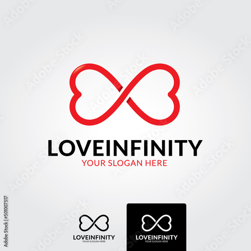 Love infinity logo template - vector